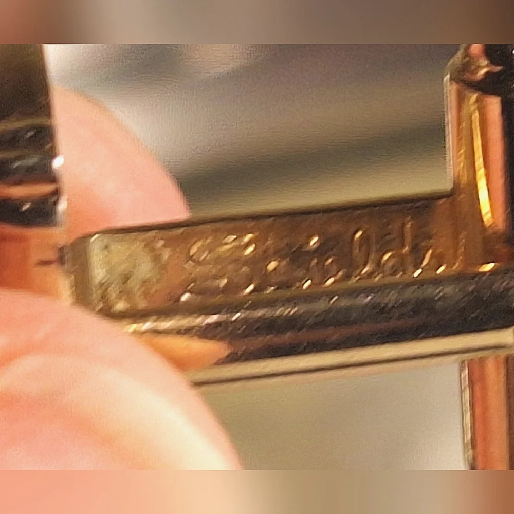 Vintage SHIELDS | Goldtone/Black/Glass Diamond Cuff Links